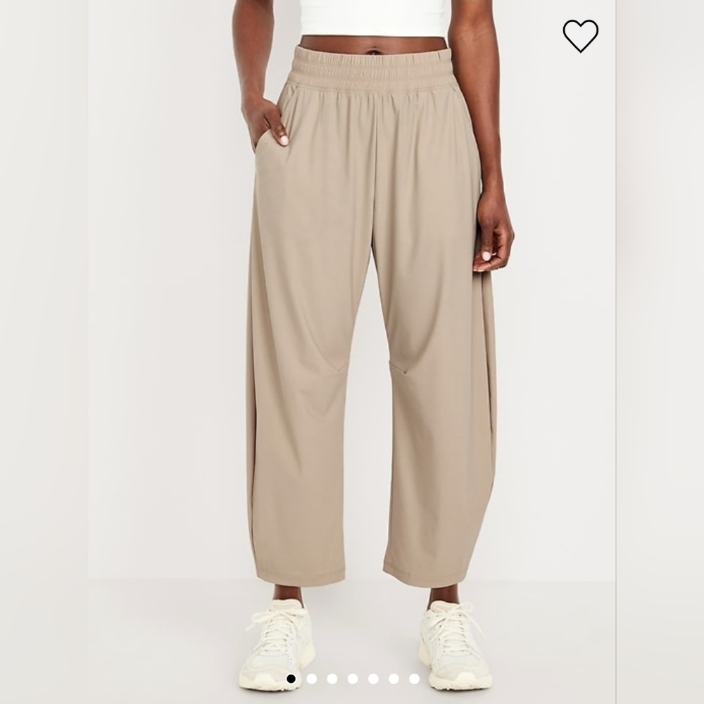 Old Navy Women's Wide-Leg Track Pants in Light Taupe